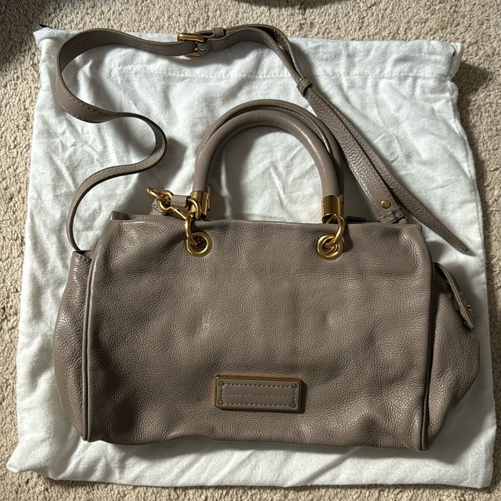 Marc by Marc Jacobs taupe leather bag